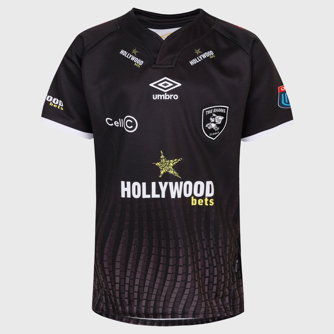 Umbro Hollywoodbets Sharks Kid's Home Replica Rugby Shirt 2023/24 - Rugbystuff.com