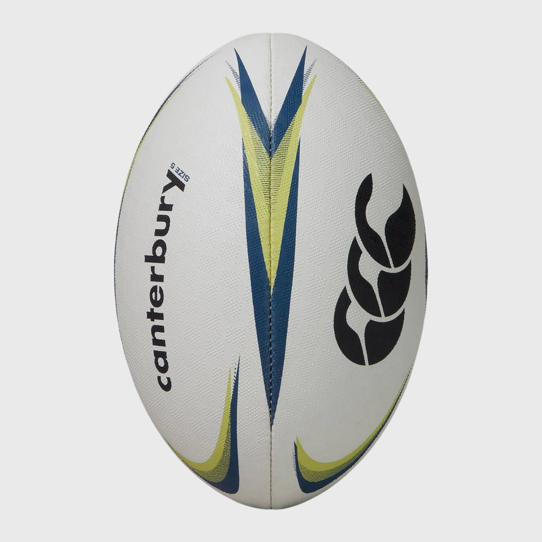 Canterbury Mentre Rugby Ball White/Teal/Yellow - Rugbystuff.com