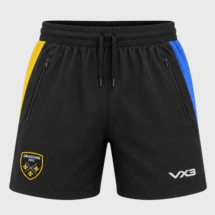VX3 Dragons Vertex Gym Shorts Black/Royal/Gold 2026/27