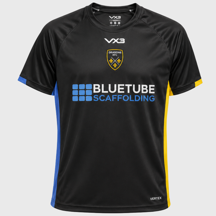 VX3 Dragons Vertex Training Tee Black/Royal/Gold 2026/27