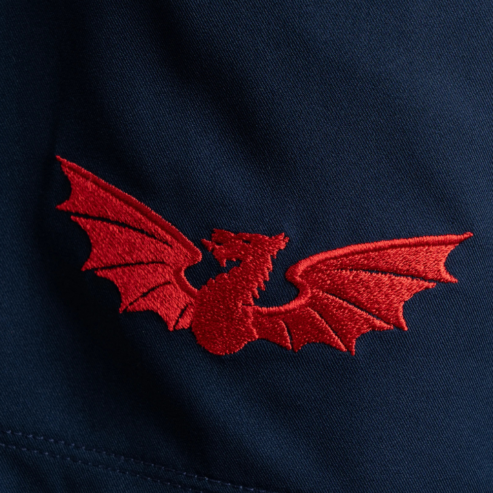 VX3 Scarlets Vertex Gym Shorts Navy/Red 2025/26 - Rugbystuff.com