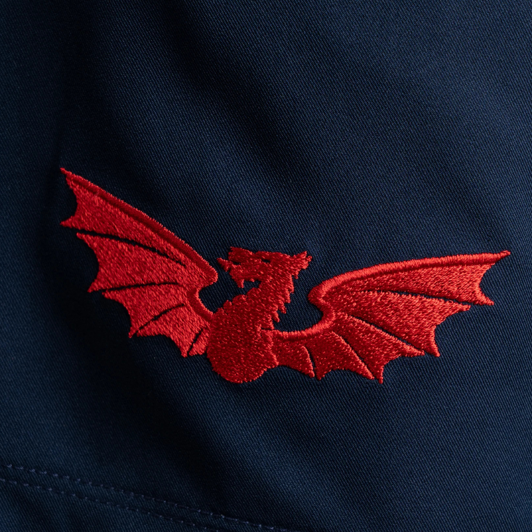 VX3 Scarlets Vertex Gym Shorts Navy/Red 2025/26 - Rugbystuff.com