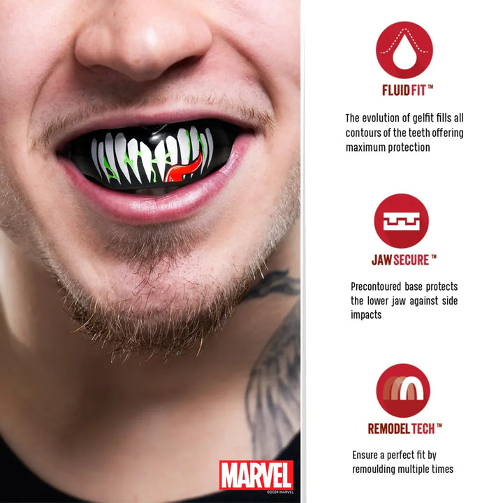 Safejawz Marvel Venom Ortho Braces Mouthguard - Rugbystuff.com