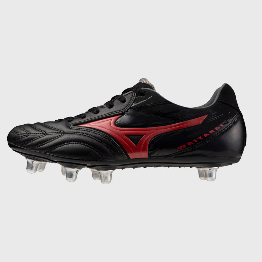 Mizuno Waitangi PS Rugby Boots Black/Red - Rugbystuff.com