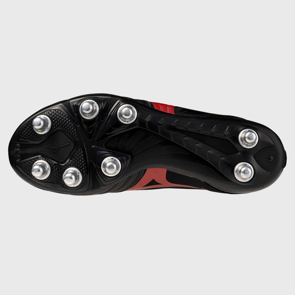 Mizuno Waitangi PS Rugby Boots Black/Red - Rugbystuff.com