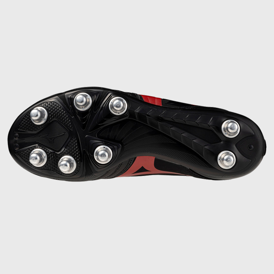 Mizuno Waitangi PS Rugby Boots Black/Red - Rugbystuff.com