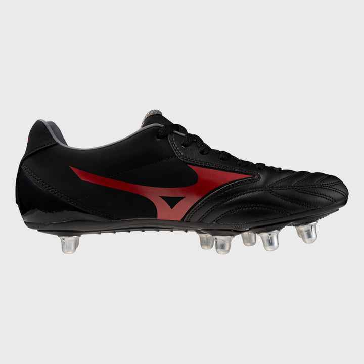 Mizuno Waitangi PS Rugby Boots Black/Red - Rugbystuff.com