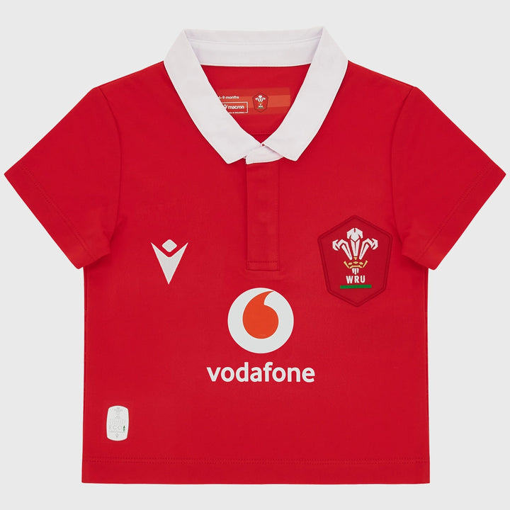 Macron Wales Baby Home Replica Rugby Shirt 2023/24 - Rugbystuff.com