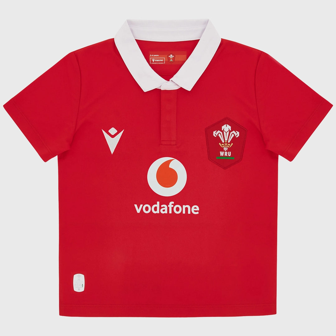 Macron Wales Junior Home Replica Rugby Shirt 2023/24 - Rugbystuff.com