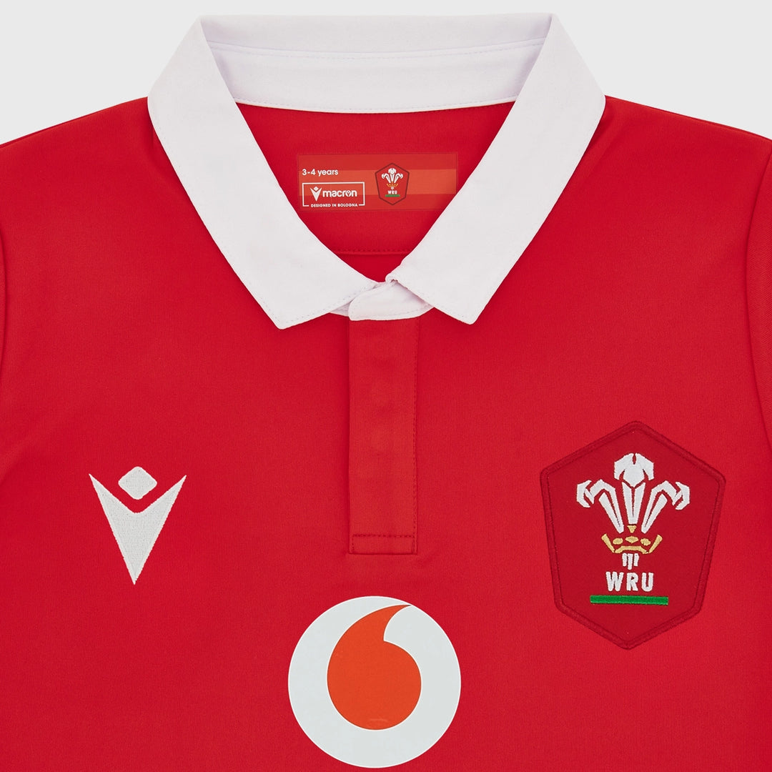 Macron Wales Junior Home Replica Rugby Shirt 2023/24 - Rugbystuff.com