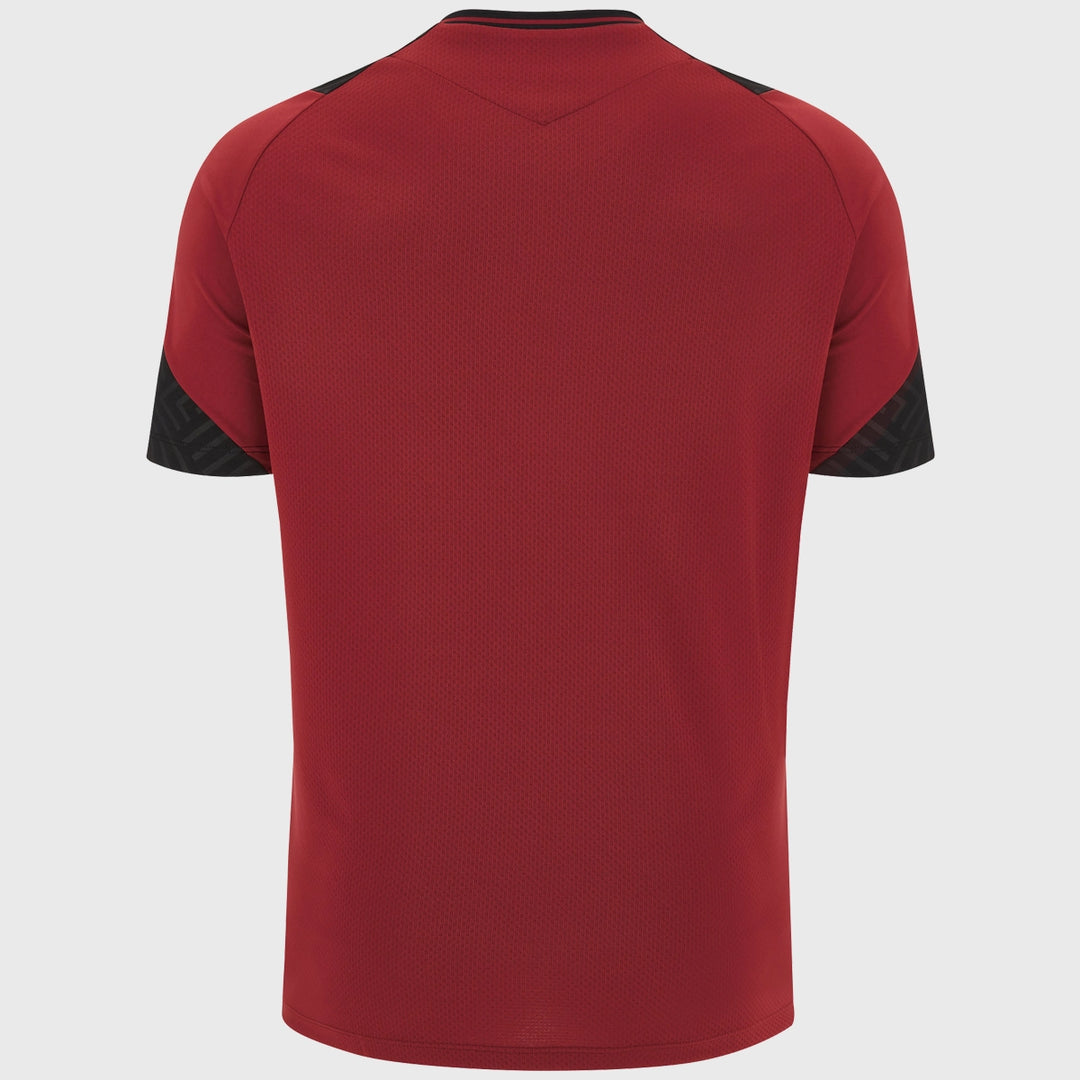 Macron Wales Rugby Poly Dry Tee 2023/24 Red - Rugbystuff.com