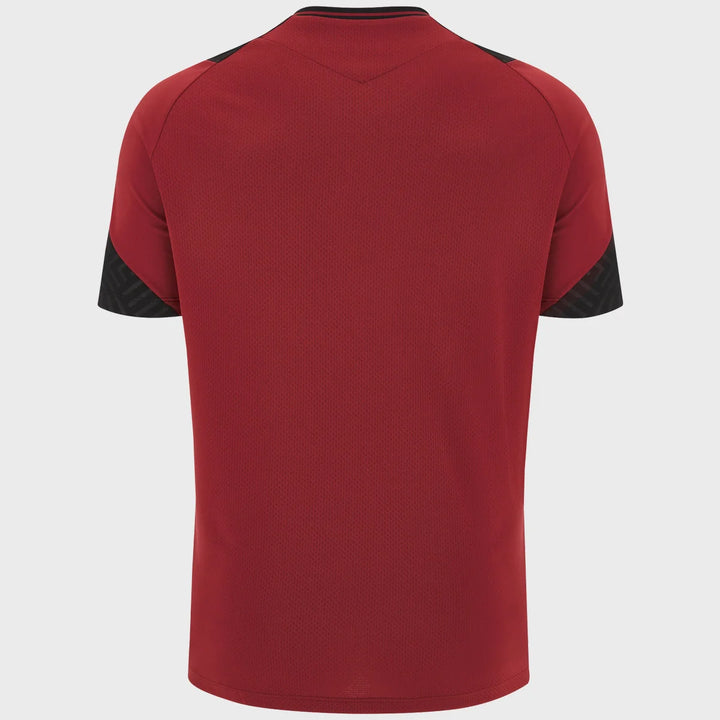 Macron Wales Rugby Kid's Poly Dry Tee 2023/24 Red - Rugbystuff.com