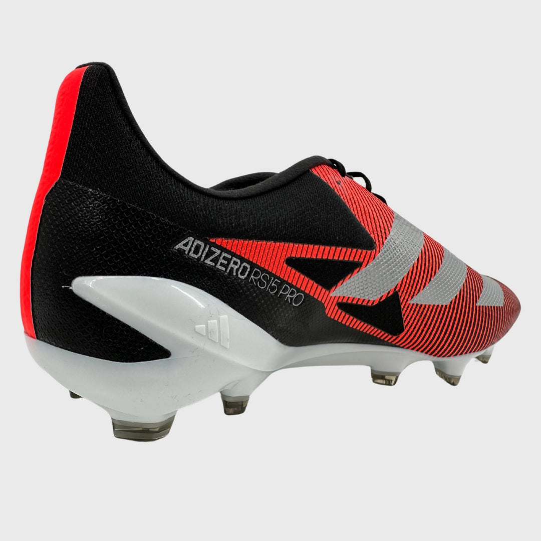 Adidas Adizero RS15 Pro FG Rugby Boots Black/Red - Rugbystuff.com