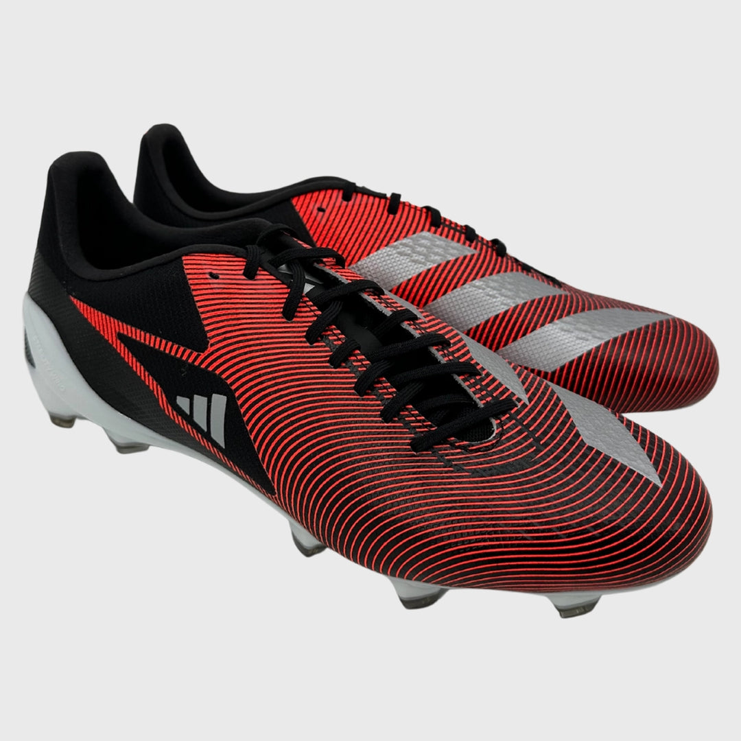 Adidas Adizero RS15 Pro FG Rugby Boots Black/Red - Rugbystuff.com