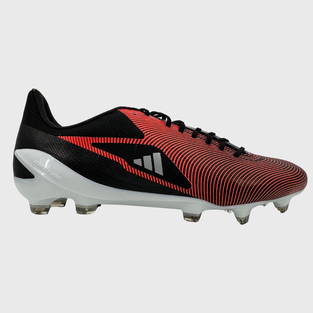 Adidas Adizero RS15 Pro FG Rugby Boots Black/Red - Rugbystuff.com