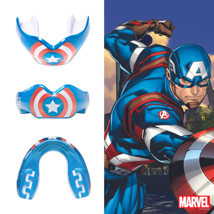 Safejawz Marvel Captain America Ortho Braces Mouthguard - Rugbystuff.com