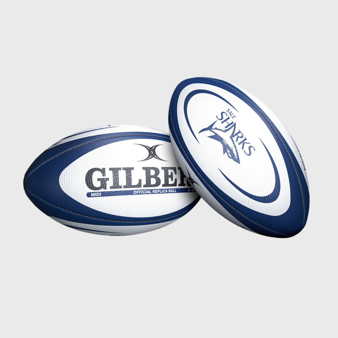 Gilbert Sale Sharks Replica Midi Rugby Ball - Rugbystuff.com
