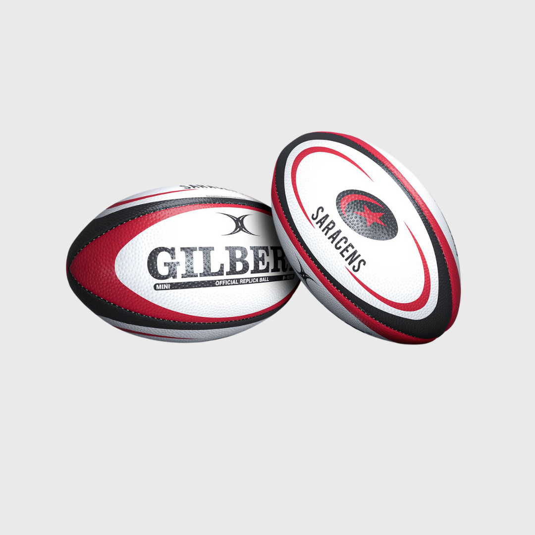 Gilbert Saracens Replica Mini Rugby Ball - Rugbystuff.com