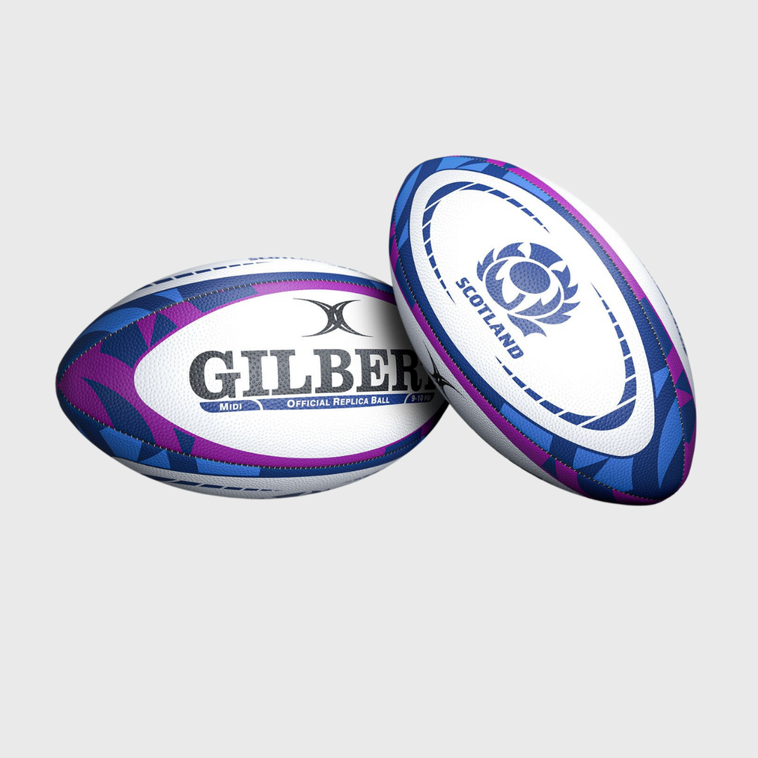 Gilbert Scotland Replica Midi Rugby Ball Navy/Purple - Rugbystuff.com