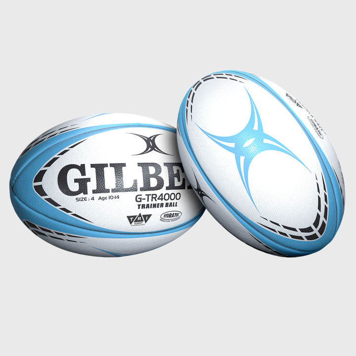 Gilbert G-TR4000 Training Rugby Ball Sky Blue Size 4 - Rugbystuff.com