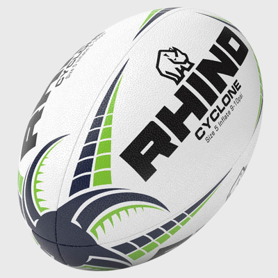 Rhino Cyclone Training Rugby Ball White