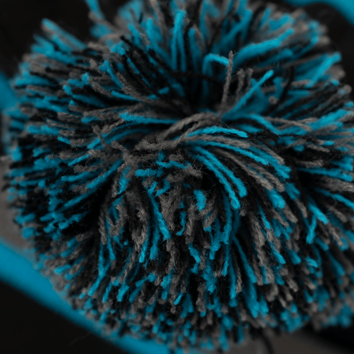 OddBalls Bobble Beanie Hat Black/Grey/Sky