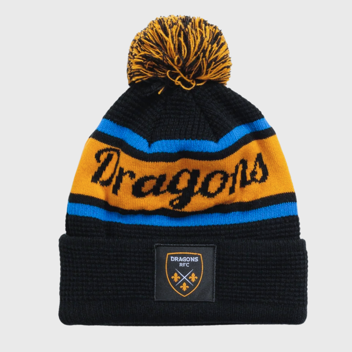 VX3 Dragons Bobble Beanie Hat Dusted Black/Gold 2026/27