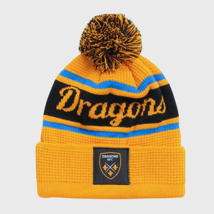 VX3 Dragons Bobble Beanie Hat Gold/Black 2026/27