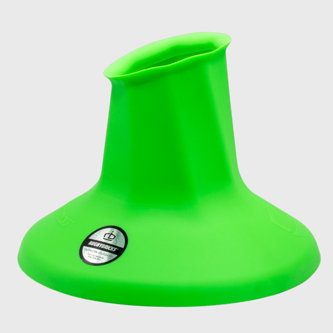 Rugby Bricks Vortex High Kicking Tee Neon Green - Rugbystuff.com