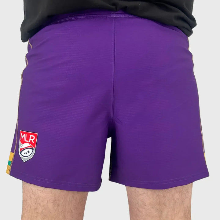 Macron NOLA Gold MLR Away Rugby Shorts 2025 - Rugbystuff.com