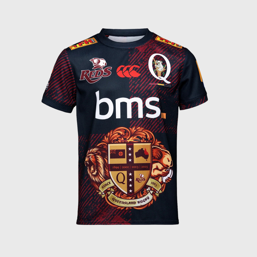 Canterbury Queensland Reds Kid's British & Irish Lions Warm Up Tee - Rugbystuff.com