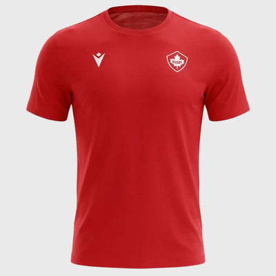 Macron Canada Rugby Travel Cotton Tee Red 2025/26