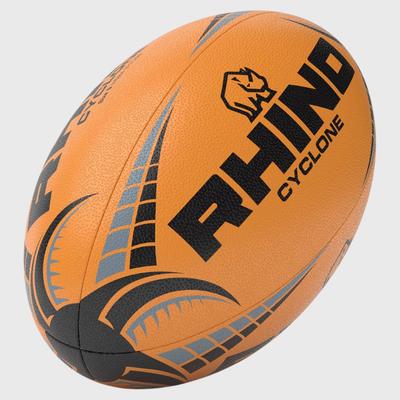 Rhino Cyclone Training Rugby Ball Fluo Orange