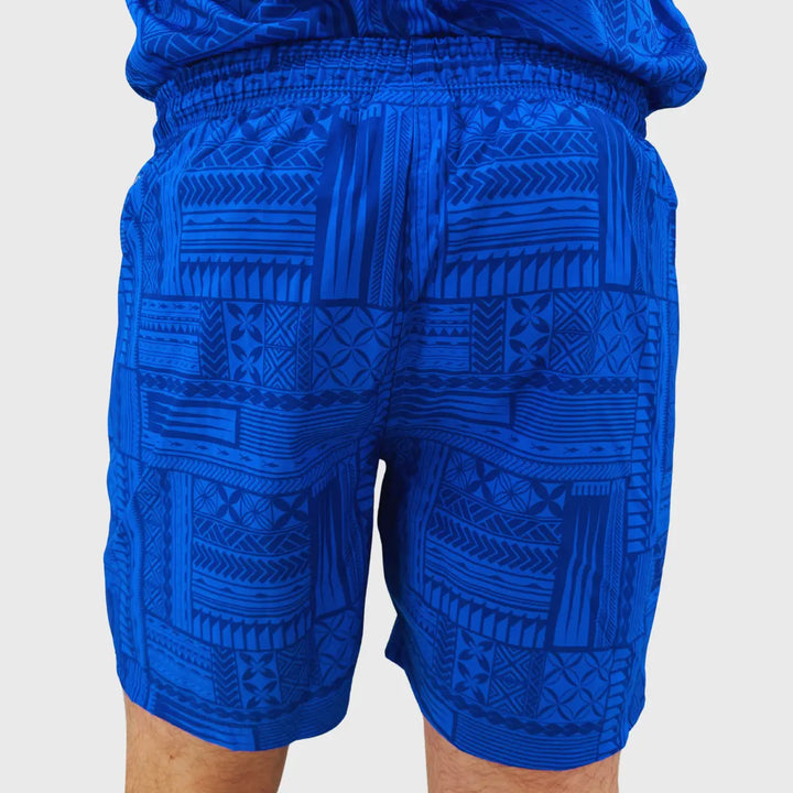 Dynasty Lakapi Samoa Men's Gym Short Blue - Rugbystuff.com