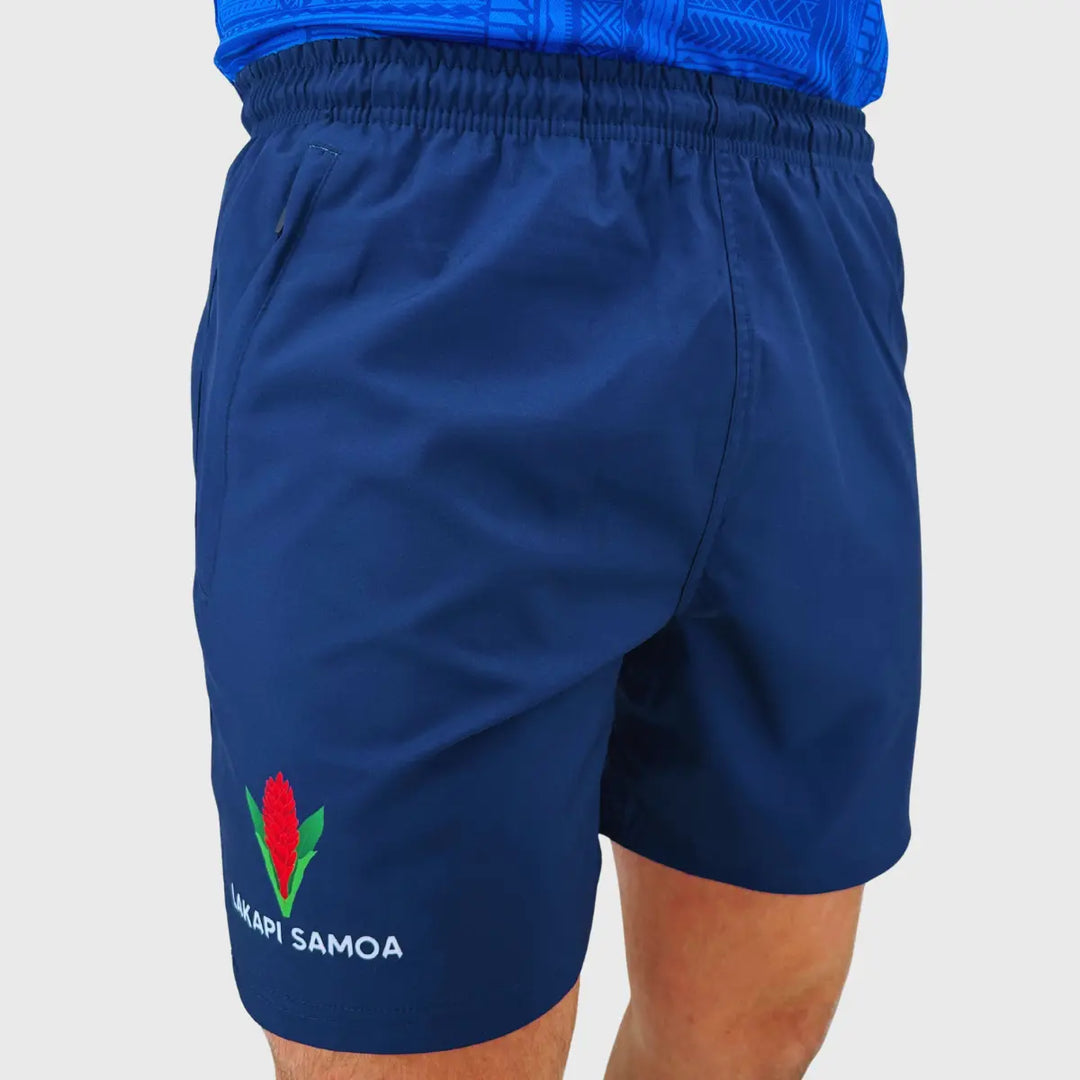 Dynasty Lakapi Samoa Men's Gym Short Navy - Rugbystuff.com
