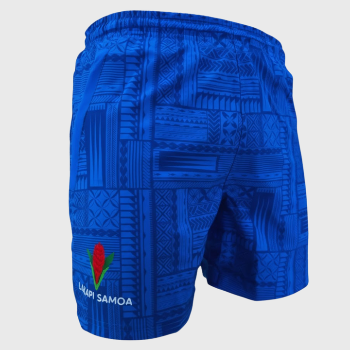 Dynasty Lakapi Samoa Men's Gym Short Blue - Rugbystuff.com