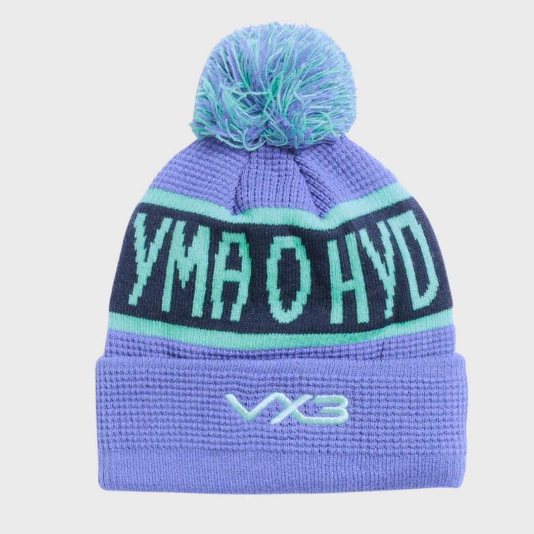 VX3 Scarlets Bobble Beanie Hat Dusted Peri/Navy 2026/27