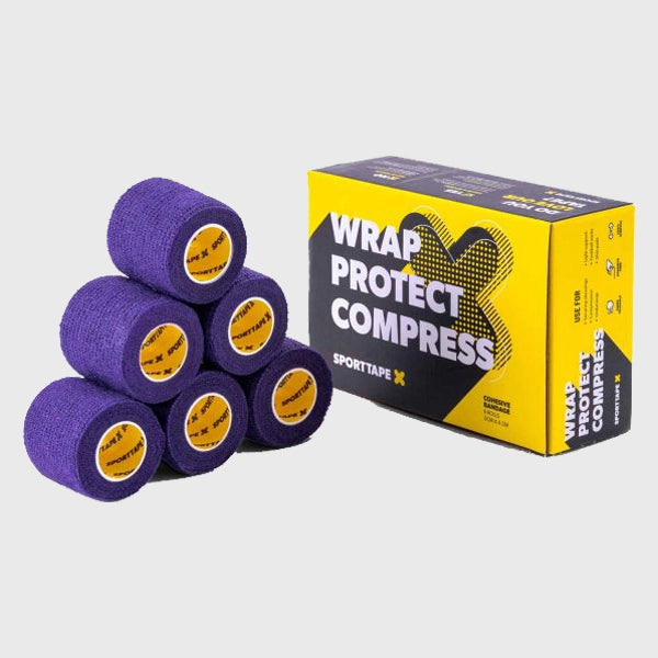 SportTape 5cm x 4.5m Sock Wrap Purple - Rugbystuff.com