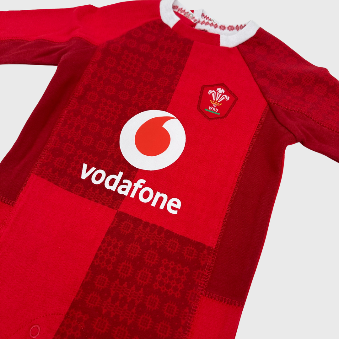 Brecrest Wales Rugby Home Baby Sleepsuit 2025/26