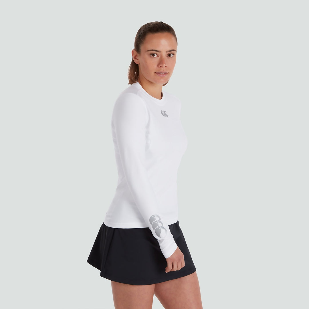 Canterbury Women's Thermoreg Baselayer Long Sleeve White - Rugbystuff.com