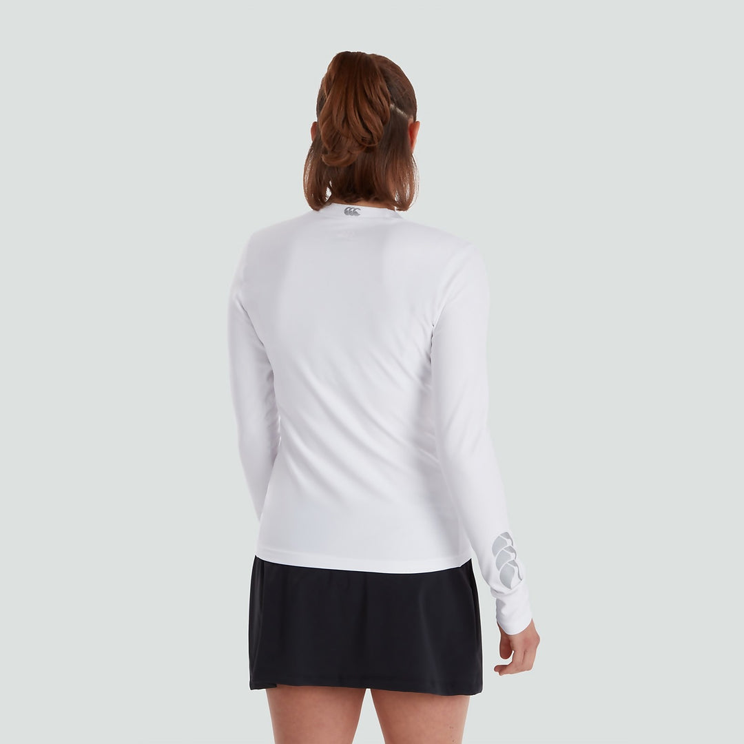 Canterbury Women's Thermoreg Baselayer Long Sleeve White - Rugbystuff.com