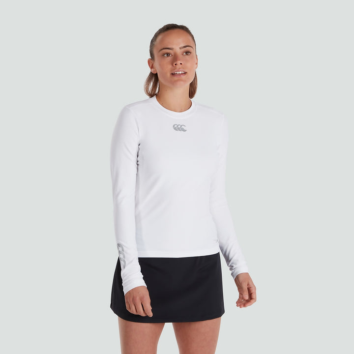 Canterbury Women's Thermoreg Baselayer Long Sleeve White - Rugbystuff.com