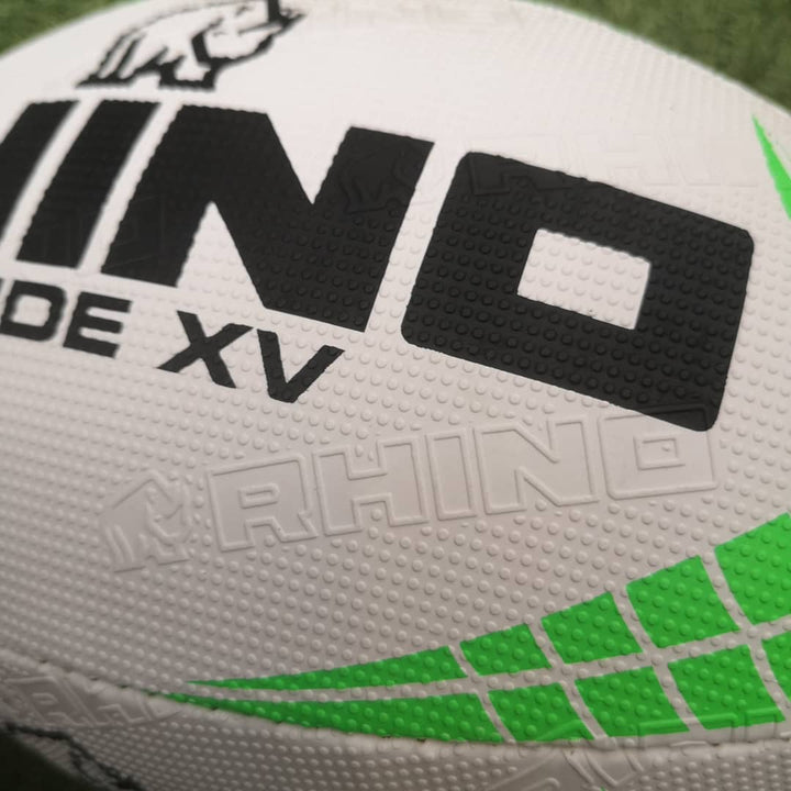 Rhino Rapide XV Training Rugby Ball White - Rugbystuff.com