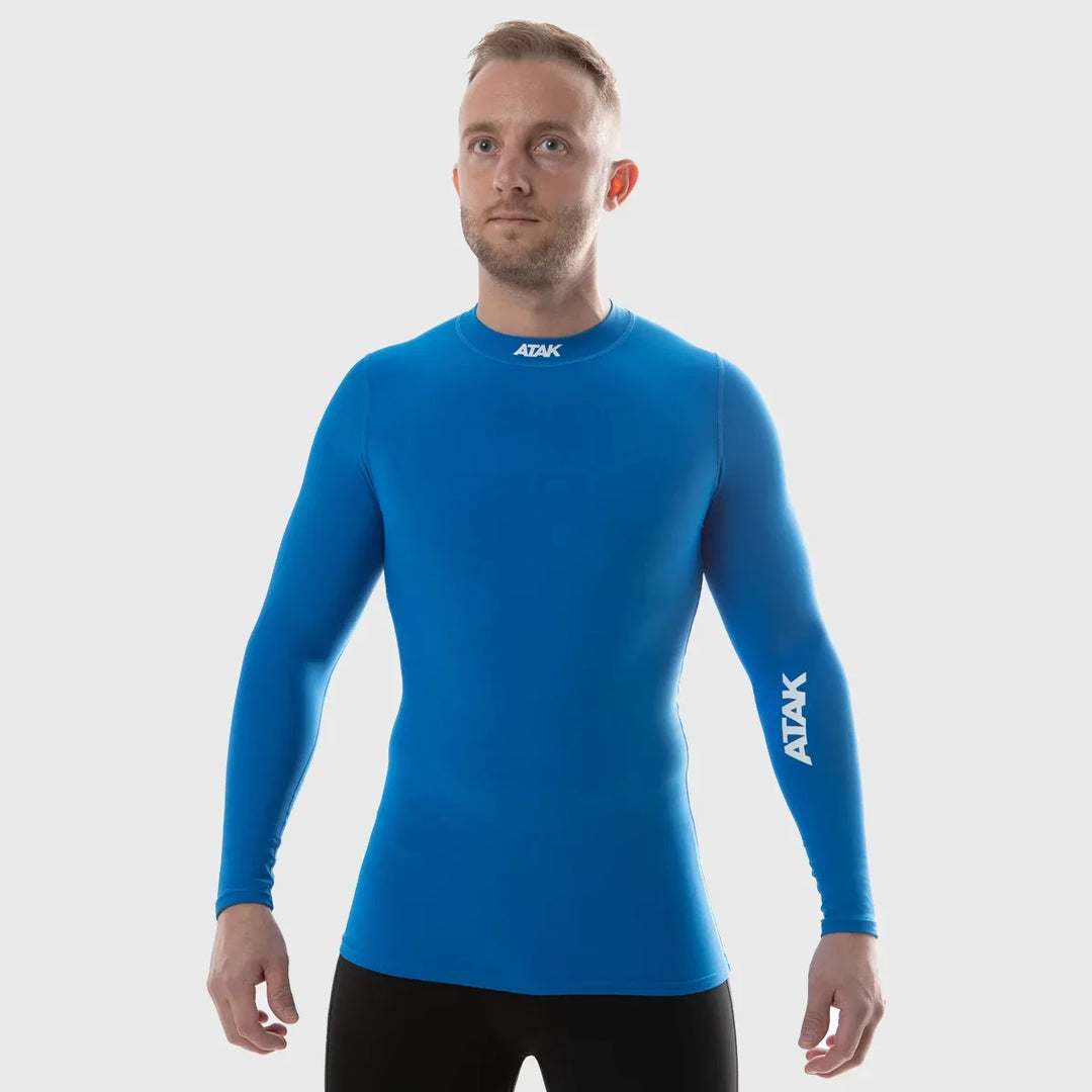 Atak Sports Unisex Long Sleeve Compression Top Royal - Rugbystuff.com