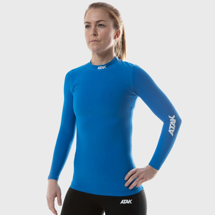 Atak Sports Unisex Long Sleeve Compression Top Royal - Rugbystuff.com