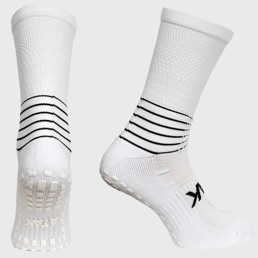 Atak Sports Compression Grip Socks White - Rugbystuff.com