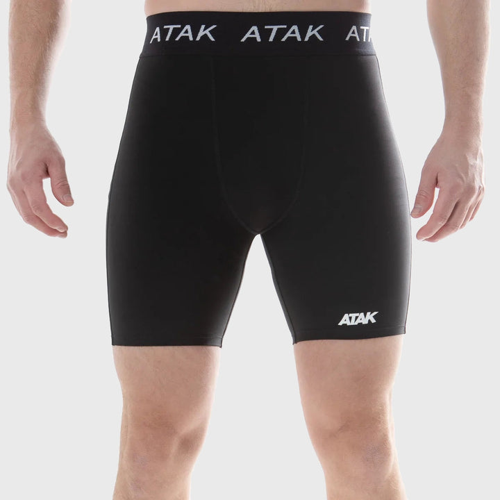 Atak Sports Men's Compression Shorts Black - Rugbystuff.com