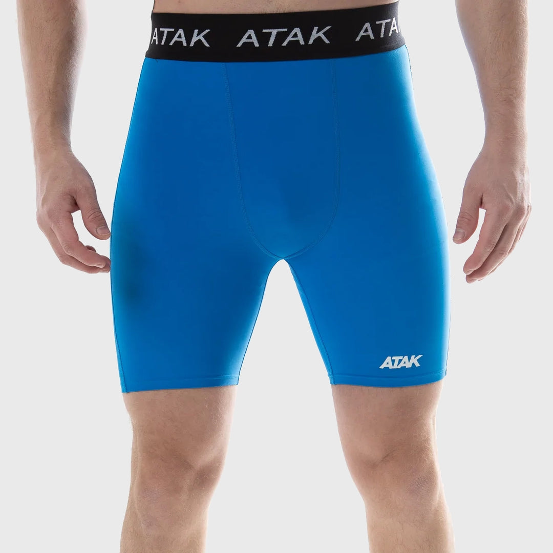 Atak Sports Kid's Compression Shorts Royal - Rugbystuff.com