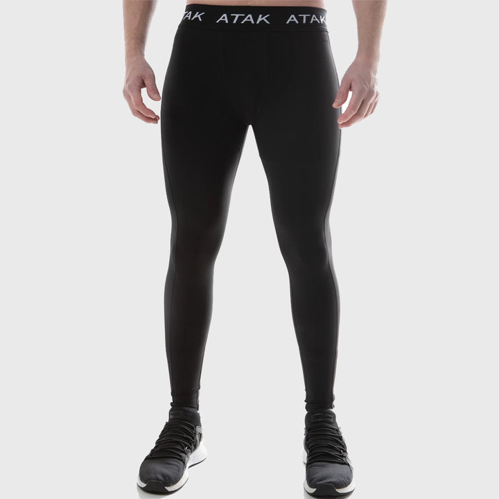 Atak Sports Men's Compression Tights Black - Rugbystuff.com