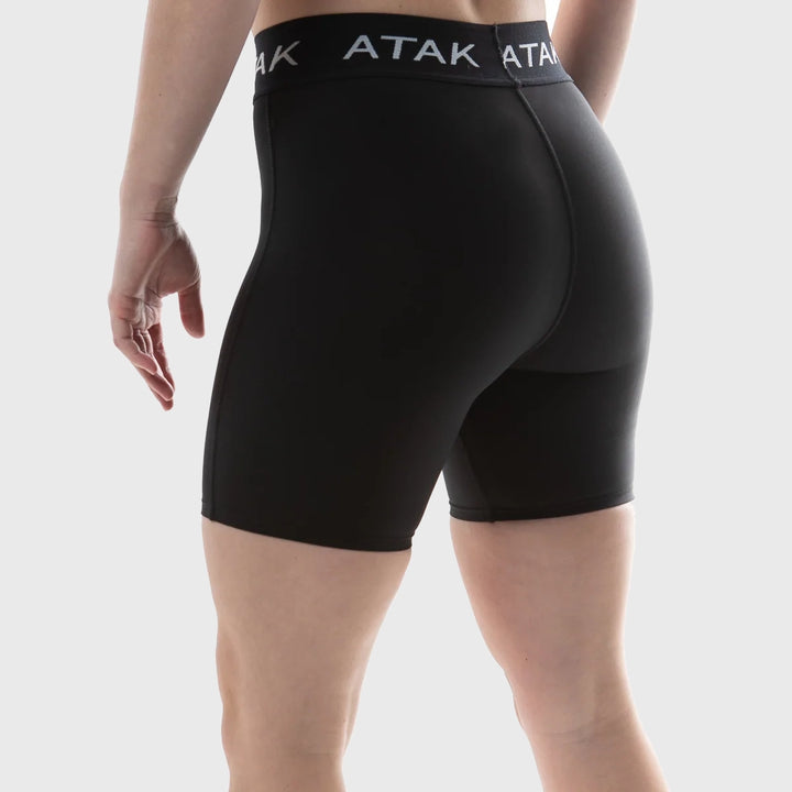 Atak Sports Women's Compression Shorts Black - Rugbystuff.com